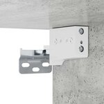vidaXL Meuble TV mural Montage mural Gris béton 180 x 28 x 21 cm