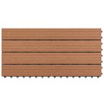 vidaXL Carreau de terrasse 6 Pièces Marron 60 x 30 cm WPC