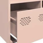 vidaXL Buffet haut rose 68x39x103 5 cm acier