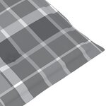 vidaXL Chaises de jardin lot de 4 coussins à carreaux gris Teck solide
