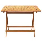 vidaXL Ensemble à manger de jardin 5 Pièces bleu blanc tissu bois massif