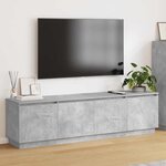 vidaXL Meuble TV avec LED Gris béton 180 x 38 x 49 cm