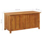 vidaXL Boîte de rangement de jardin 113x50x58 cm Bois d'acacia solide