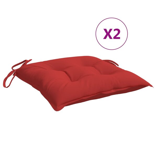 vidaXL Coussins de palette lot de 2 rouge 50x50x7 cm tissu oxford
