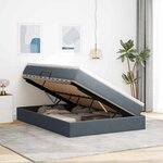 vidaXL Lit avec rangement et matelas Gris foncé 140 x 190 cm Velours