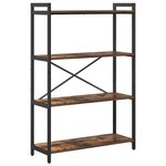 vidaXL Étagère Chêne fumé 80 x 30 x 120 cm Bois d'ingénierie