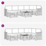 vidaXL Ensemble de canapés d'extérieur 8 Pièces Naturel et Beige