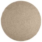 vidaXL Tapis ZIZUR beige Ø 160cm aspect de jute intérieur et extérieur