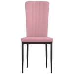 vidaXL Chaises à manger lot de 4 Rose Velours
