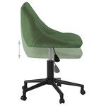 vidaXL Chaise pivotante de bureau Vert foncé Velours