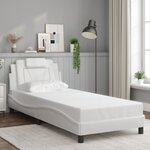 vidaXL Cadre de lit avec LED sans matelas blanc 80x200 cm