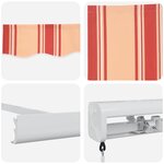 vidaXL Auvent Rétractable Jaune et Orange 300 x 250 cm Tissu et Métal