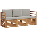vidaXL Ensembles de canapés 3 pc Gris Naturel et Clair