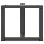 vidaXL Pieds de table basse en T  2 pièces  anthracite  50 x 25 x (42-43) cm  acier