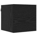 vidaXL Meuble TV mural 8 Pièces Chêne noir 30 5 x 30 x 30 cm