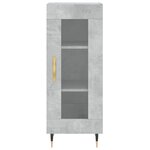 vidaXL Buffet Gris béton 34 5x34x90 cm Bois d'ingénierie