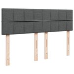 vidaXL Sommier à lattes de lit avec matelas Gris foncé 140x190cm Tissu