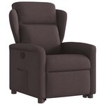 vidaXL Fauteuil inclinable marron foncé tissu