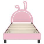 vidaXL Cadre de lit pour enfants avec tête de lit Rose 80 x 200 cm PU