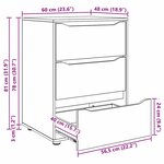 vidaXL Armoire de rangement Chêne fumé 60 x 48 x 81 cm