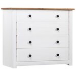 vidaXL Armoire latérale Blanc 80x40x73 cm Pin Assortiment Panama