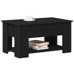 vidaXL Table basse Chêne noir 79 x 49 x 41 cm Bois d'ingénierie