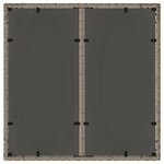 vidaXL Table de jardin dessus en verre Gris 90x90x75 cm Résine tressée