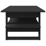 vidaXL Table basse noir 102x55x42 cm bois d'ingénierie