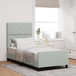 Cadre de lit vidaXL Gris clair 90x190 cm Velours