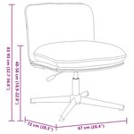 vidaXL Chaise pivotante de bureau Noir Tissu
