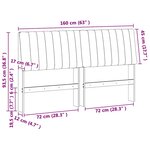 vidaXL Tête de lit capitonnée Noir 160 cm Pin massif