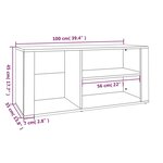 vidaXL Armoire à chaussures Sonoma gris 100x35x45 cm Bois d'ingénierie