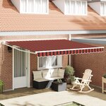 vidaXL Auvent Rétractable jaune et orange 400 × 350 cm Polyester