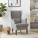 vidaXL Fauteuil Gris clair Velours