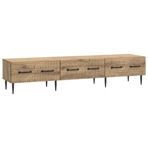 vidaXL Meuble TV Chêne artisanal 147 x 34 5 x 30 cm Bois d'ingénierie