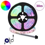 vidaXL Bande LED 12 Pièces Noir et Transparent 2500 mm