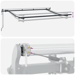 vidaXL Store Électrique Rétractable 4x2 cm en Métal