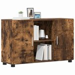 vidaXL Buffet avec étagère FLORIN Chêne fumé 88 5 x 30 5 x 55 5 cm