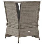 vidaXL Canapé d'angle de jardin avec coussins gris résine tressée