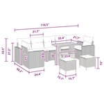 vidaXL Ensemble de canapé de jardin 10 Pièces Noir polyrotin