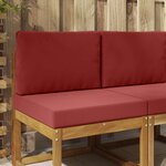 vidaXL Coussin de canapé d'extérieur 2 Pièces Bordeaux Polyester