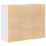 vidaXL Buffet Blanc brillant 88x30x70 cm Bois d'ingénierie