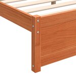 vidaXL Cadre de lit Marron cire 180 x 200 cm Bois massif en pin