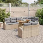 vidaXL Ensemble de canapé de jardin 9 Pièces beige et gris clair
