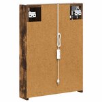 vidaXL Armoire Miroir de Salle de Bain Chêne fumé 43 x 11 5 x 60 5 cm