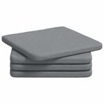 vidaXL Coussins de siège 4 Pièces Gris clair 40 x 40 x 3 cm tissu