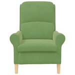 vidaXL Fauteuil Vert Clair Vert clair Tissu  Bois