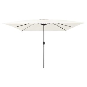 vidaXL Parasol de jardin Blanc et Noir 295 x 295 x 245 cm