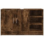 vidaXL Armoire d'évier chêne fumé 90x29x55 cm bois d'ingénierie