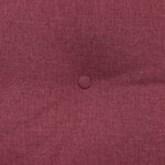 vidaXL Coussin de Dos Bordeaux 100 x 24 x 50 cm tissu